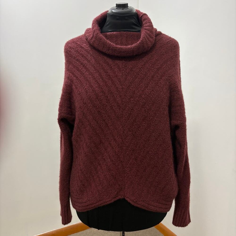 Simply Vera Vera Wang Womens XXL Burgundy Cowl Neck Cozy Sweater Oversized